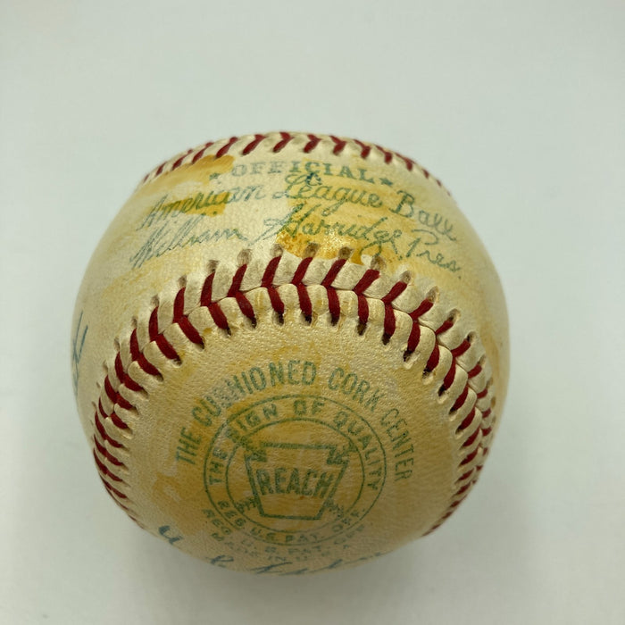 Mickey Cochrane Red Faber Ray Schalk Ed Walsh 1950's HOF Signed Baseball JSA COA