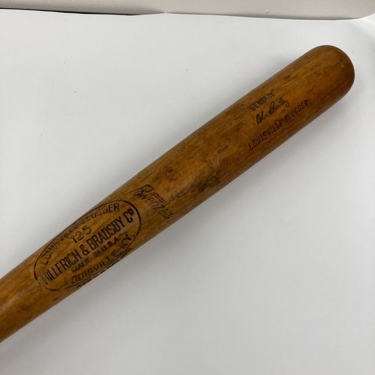 Ed Bailey 1950's Louisville Slugger Game Used Baseball Bat Cincinnati ...