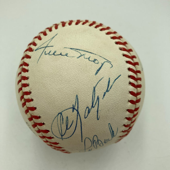 Willie Mays Hank Aaron Stan Musial 3,000 Hit Club Signed Baseball 8 Sigs JSA COA