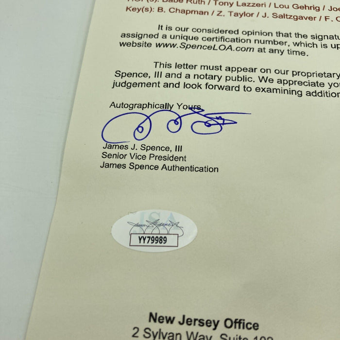 Babe Ruth & Lou Gehrig 1934 New York Yankees Team Signed Baseball JSA COA