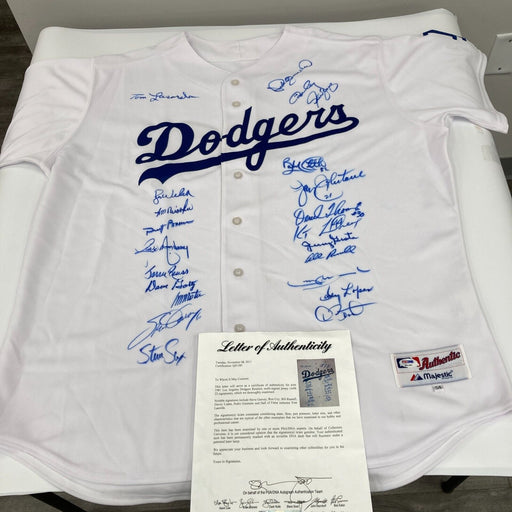 1981 Los Angeles Dodgers World Series Champs Team Signed Jersey PSA DNA COA