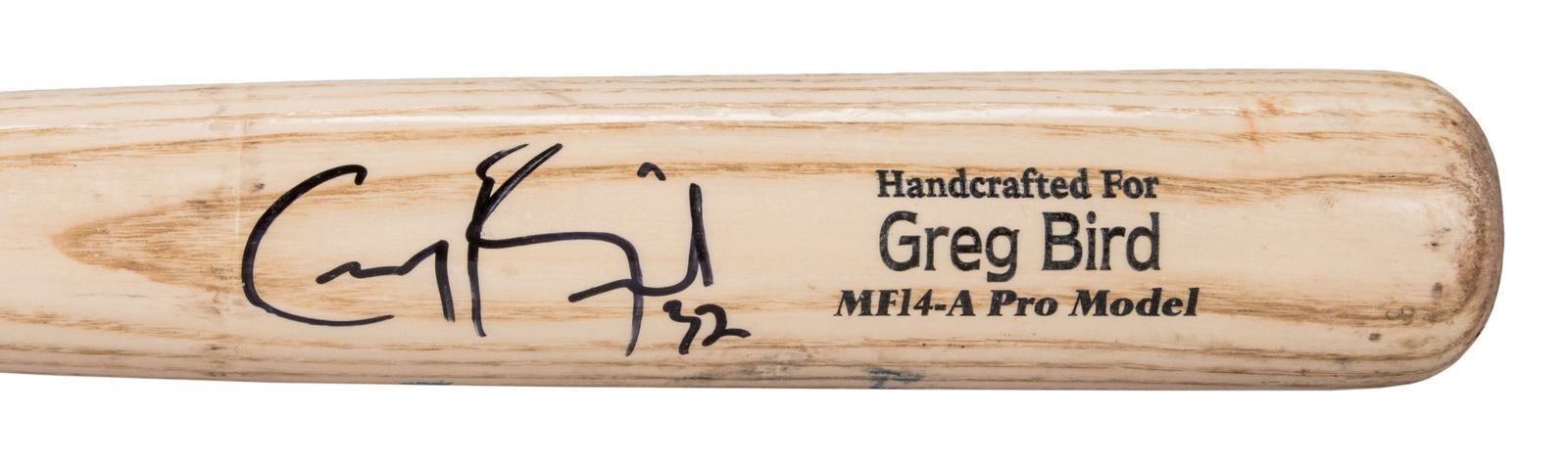 2013 Greg Bird Pre Rookie Minor League Game Used Signed Marucci Bat PSA DNA COA