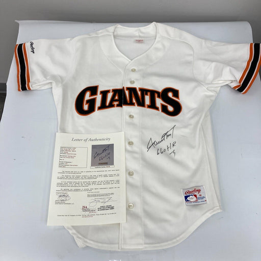 Willie Mays 660 Home Runs Signed San Francisco Giants Authentic Jersey JSA COA