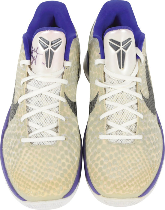 Kobe Bryant Signed Nike Zoom Kobe 6 Concord Sneakers - Both Signed! JSA COA