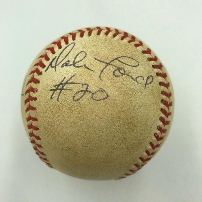 1997 Yankees Indians ALDS Playoffs Game Used Baseball Signed By All Umpires