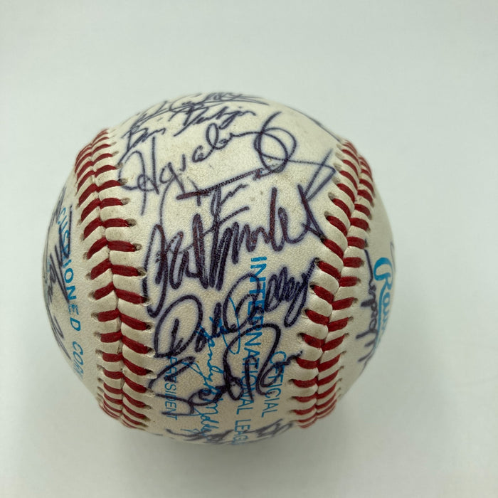 Jorge Posada Pre Rookie 1994 Columbus Clippers Team Signed Baseball