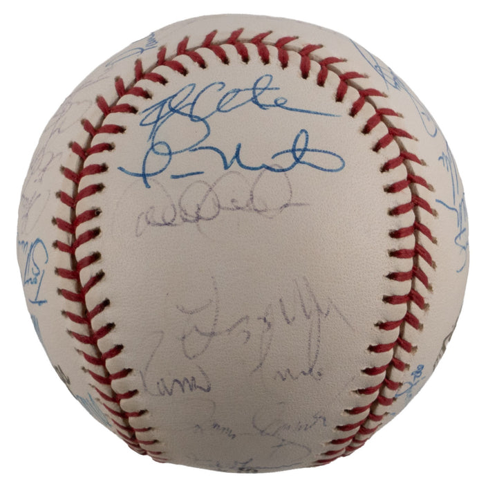 2001 New York Yankees AL Champs Team Signed World Series Baseball JSA COA