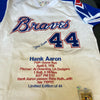 Beautiful Hank Aaron Signed 1974 Braves Authentic Jersey With STATS Steiner COA