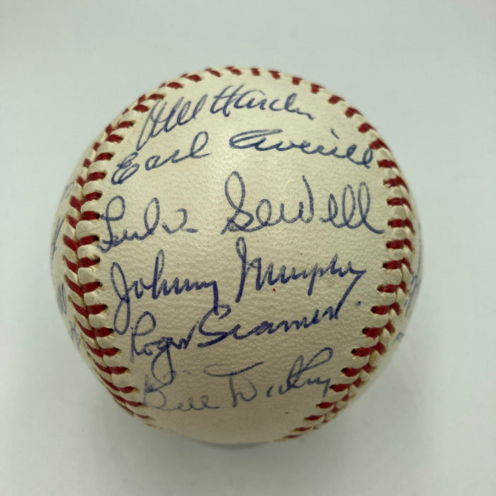 Hank Greenberg Joe Dimaggio 1960's Hall Of Fame Multi Signed Baseball JSA COA