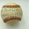 Frank Crosetti New York Yankees 1932-1968 Signed American League Baseball JSA