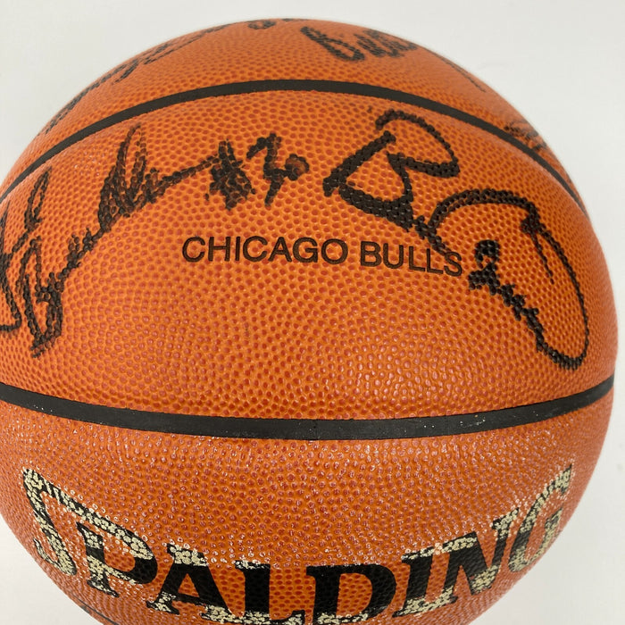 1997-98 Chicago Bulls NBA Champs Team Signed Game Basketball The Last Dance JSA