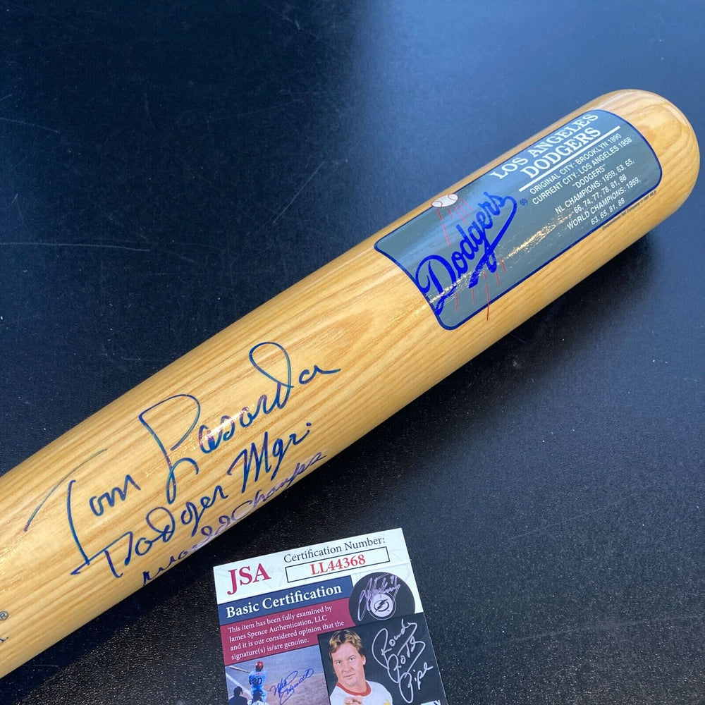 Tommy Lasorda "1981 & 1988 World Series Champs Dodgers Manager" Signed Bat JSA