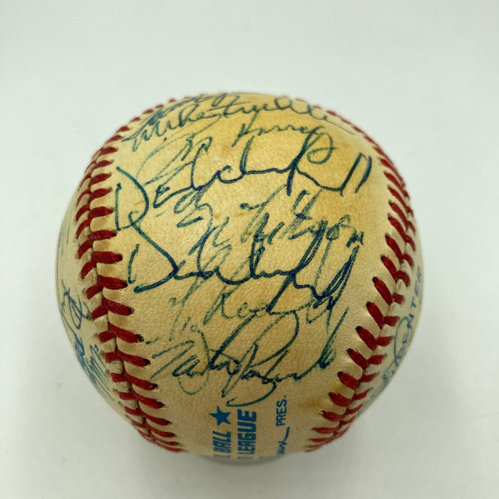 1986 New York Yankees Team Signed Baseball 29 Sigs Don Mattingly JSA COA