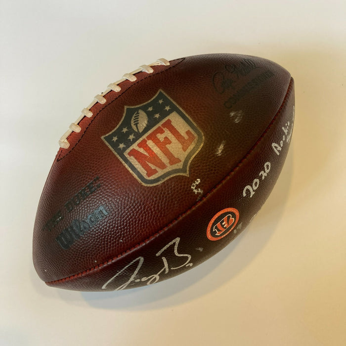 Joe Burrow Debut Game & First Touchdown Game Used Signed Football Fanatics COA