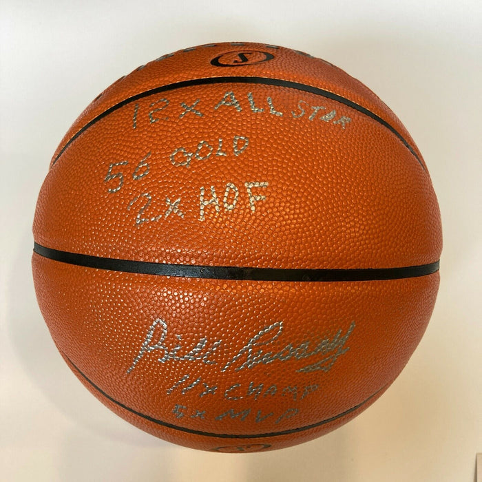 Extraordinary Bill Russell Signed Heavily Inscribed STAT Basketball JSA COA