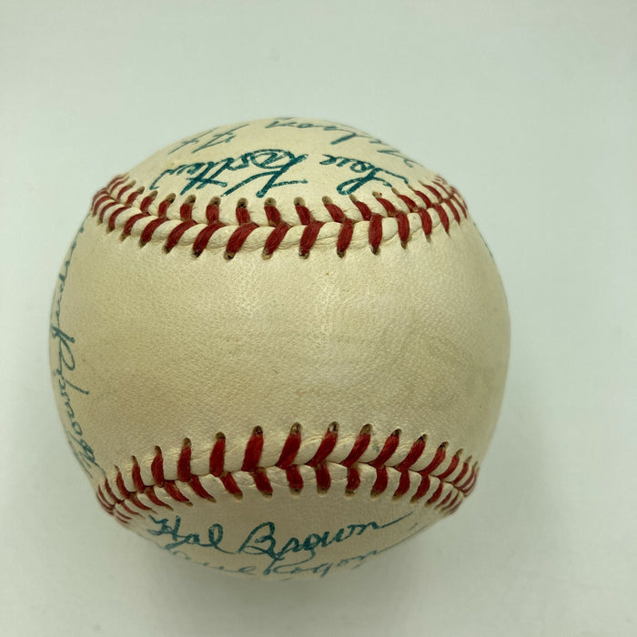 Beautiful 1952 Chicago White Sox Team Signed Baseball With Nellie Fox JSA COA