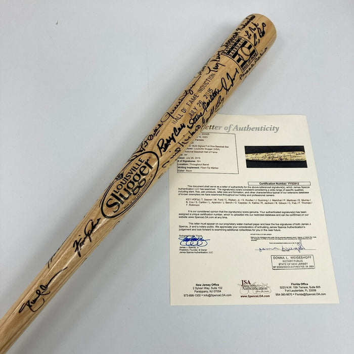 2015 Hall Of Fame Induction Multi Signed Baseball Bat 46 Sigs Sandy Koufax JSA