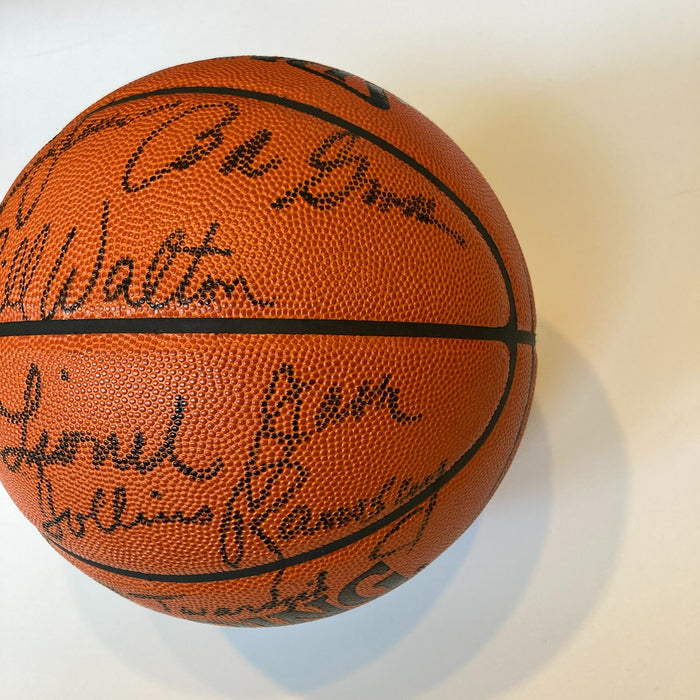 1976-77 Portland Trail Blazers NBA Champs  Team Signed Basketball UDA COA