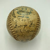 1937 Detroit Tigers Team Signed American League Baseball Hank Greenberg JSA COA