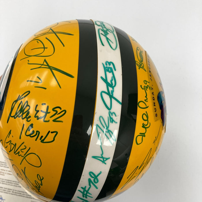 1996 Green Bay Packers Super Bowl Champs Team Signed Full Size Helmet JSA COA