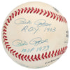 Pete Rose Signed Inscribed STAT Baseball With 6 Signatures! Beckett COA