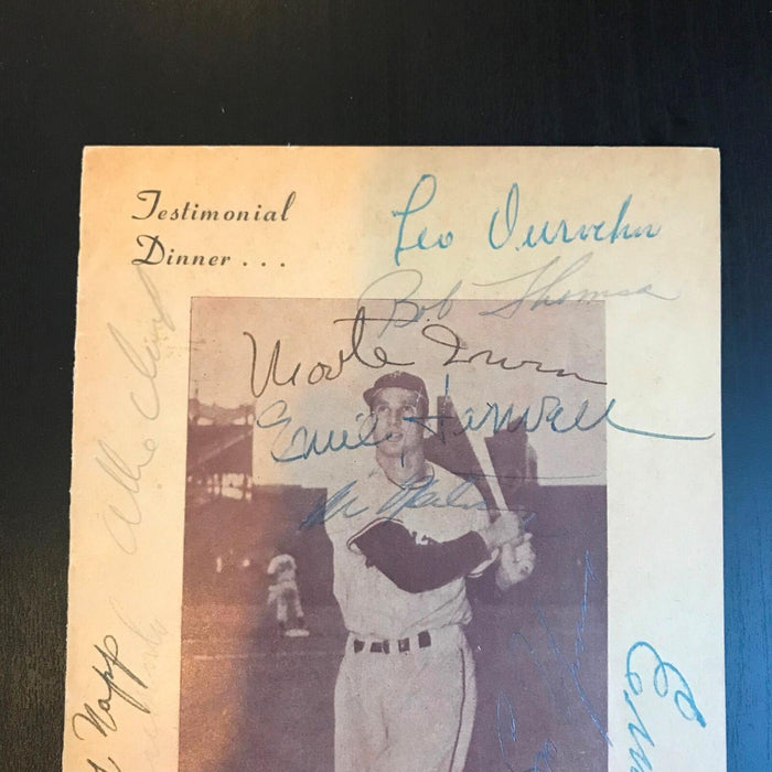 Rare Bobby Thomson Day Signed 1951 Program W/ Durocher Irvin Harwell JSA COA