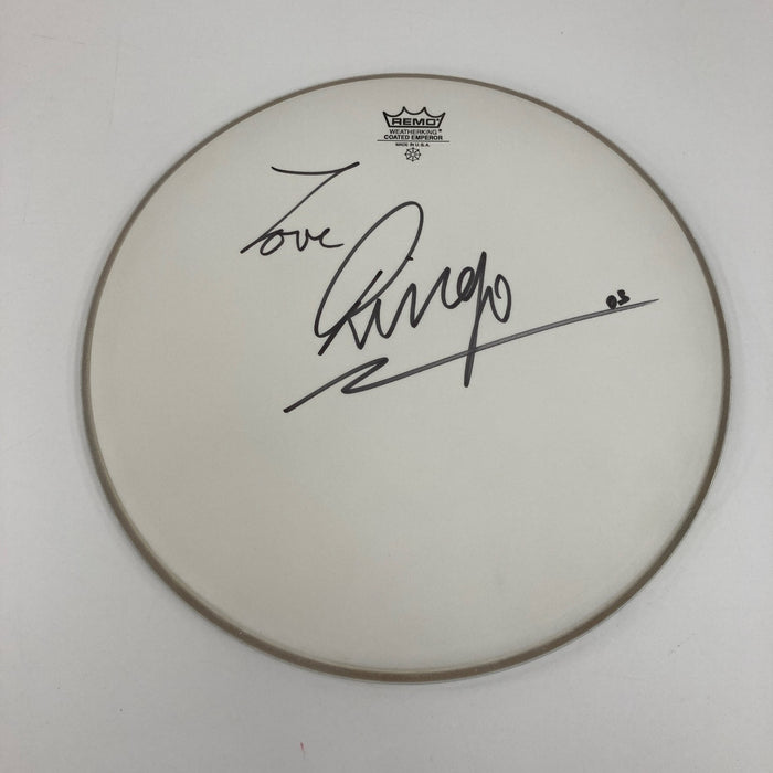 Ringo Starr Signed Remo Drumhead The Beatles JSA COA