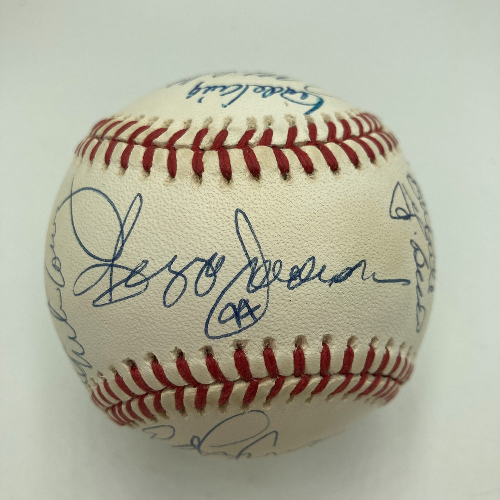 1977 Yankees World Series Champs Team Signed Baseball JSA COA