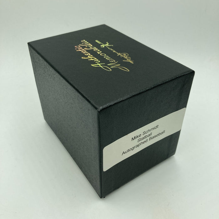 Mike Schmidt Signed Heavily Inscribed Career STAT Baseball Reggie Jackson COA