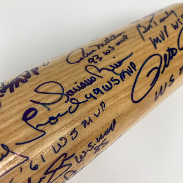 Beautiful World Series MVP's Multi Signed Bat 39 Sigs PSA DNA Graded 9 MINT