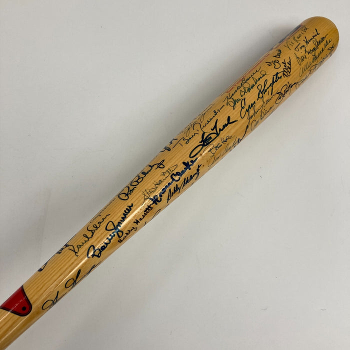 Beautiful New York Yankees HOF Legends Signed Baseball Bat With 55 Sigs! JSA COA