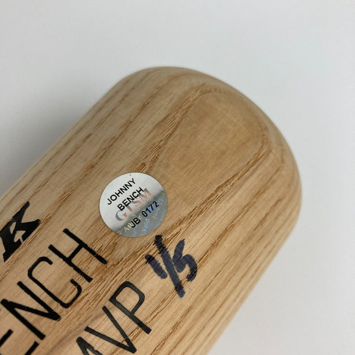 Johnny Bench 40 Home Runs 125 RBI's Signed 1972 MVP Baseball Bat JSA COA