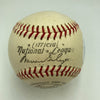 Beautiful 1950's Leo Durocher Signed National League Giles Baseball JSA COA