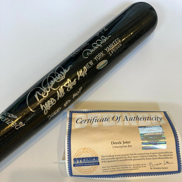 Derek Jeter "2000 All Star Game & World Series MVP" Signed Bat Steiner COA