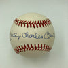 Mint Mickey Charles Mantle Signed American League Baseball JSA COA