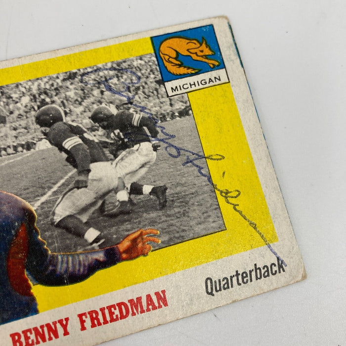 1955 Topps All-American Football #64 Benny Friedman Signed RC Rookie Auto JSA