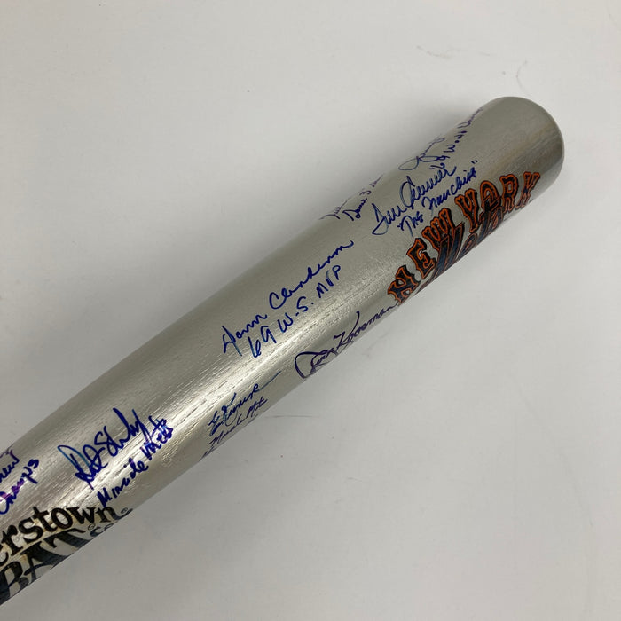 1969 New York Mets World Series Champs Team Signed Bat Nolan Ryan Tom Seaver JSA
