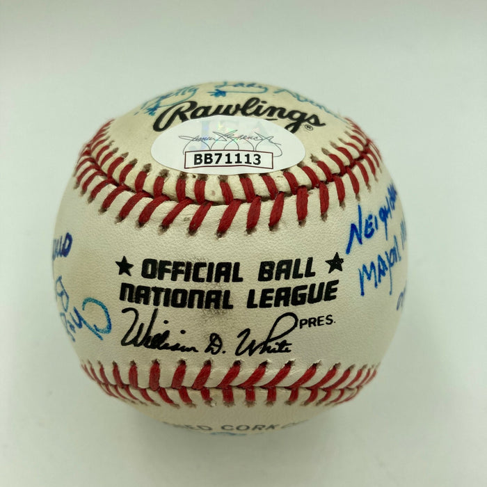 Extraordinary Fred Rogers & Mr. Rogers Neighborhood Cast Signed Baseball JSA COA