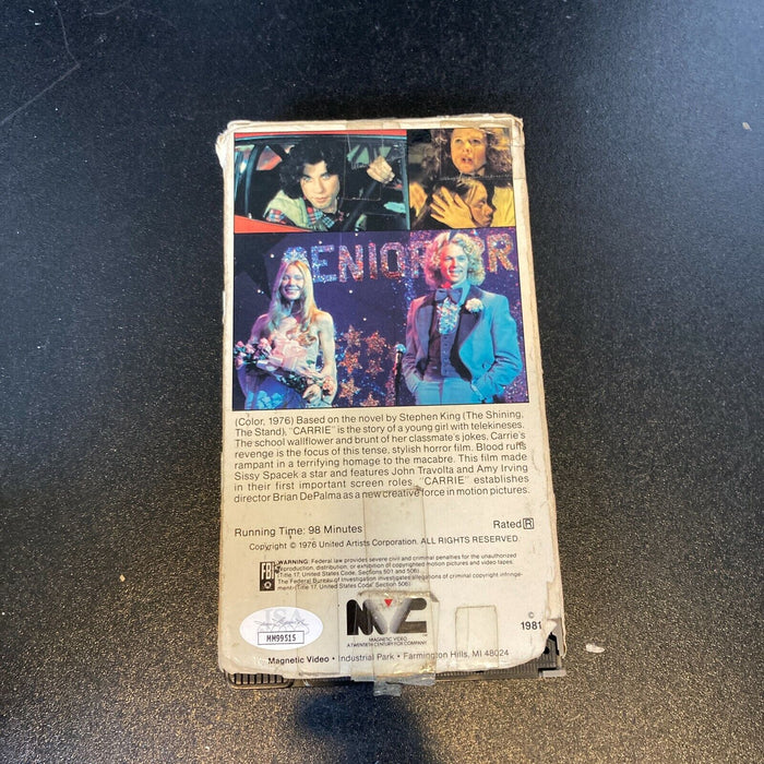 Sissy Spacek Signed Vintage  "Carrie" VHS Movie With JSA COA