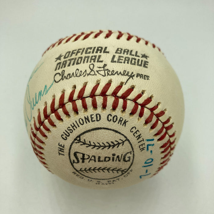 Steve Owens Signed Vintage National League Baseball Heisman Trophy Winner JSA