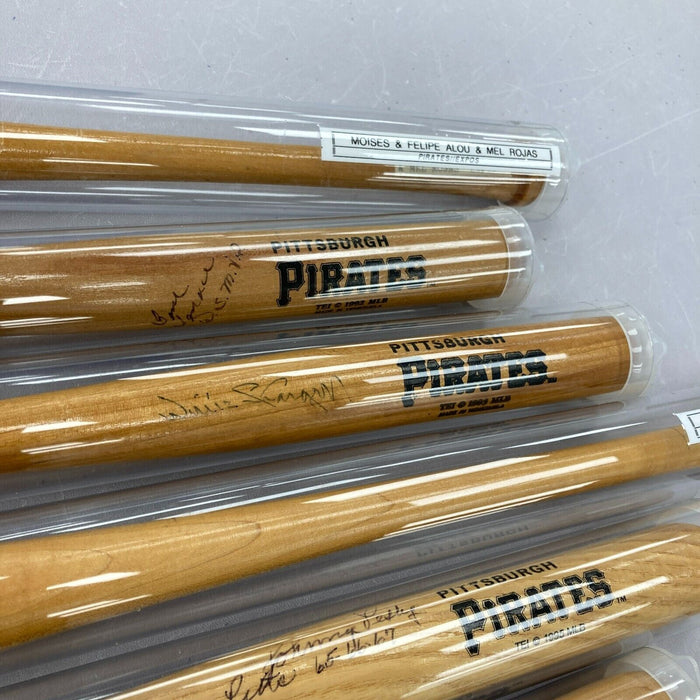 Huge Lot Of 63 Pittsburgh Pirates Greats Signed Mini Baseball Bats