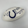 Raymond Berry Lenny Moore Gino Marchetti Colts Hall Of Fame Signed Football