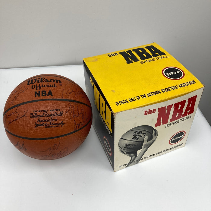 1974-75 Golden State Warriors NBA Champs Team Signed Vintage Game Basketball JSA