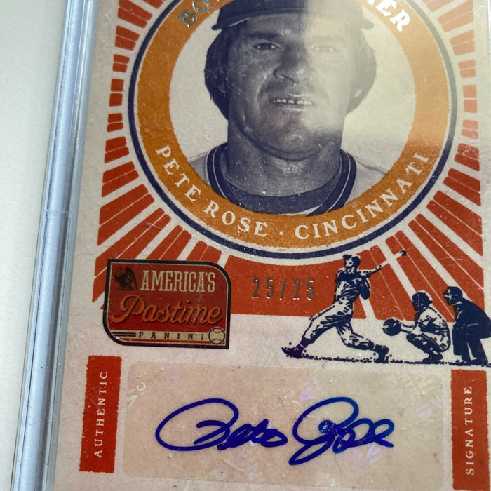 2014 Panini Pete Rose #25/25 Boys Of Summer Signed Baseball Card Auto