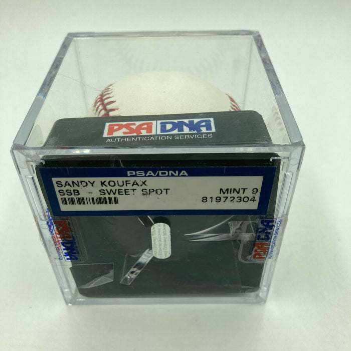 Sandy Koufax Signed Major League Baseball PSA DNA Graded MINT 9