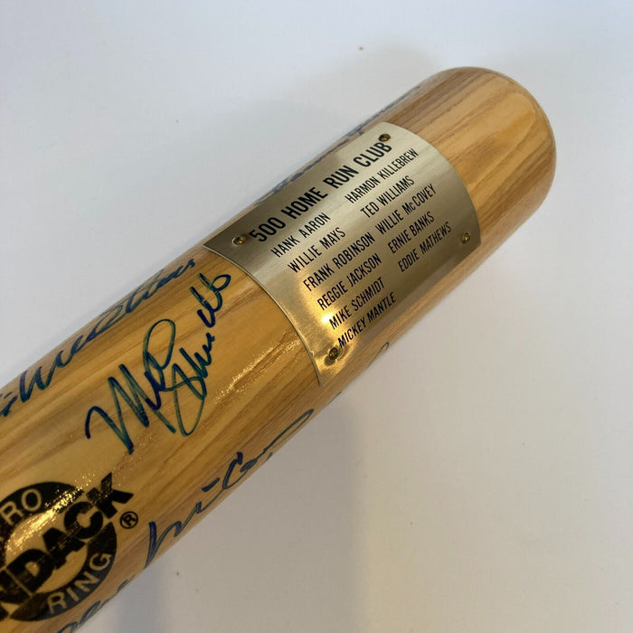 500 Home Run Club Signed Bat Mickey Mantle Ted Williams Willie Mays JSA COA