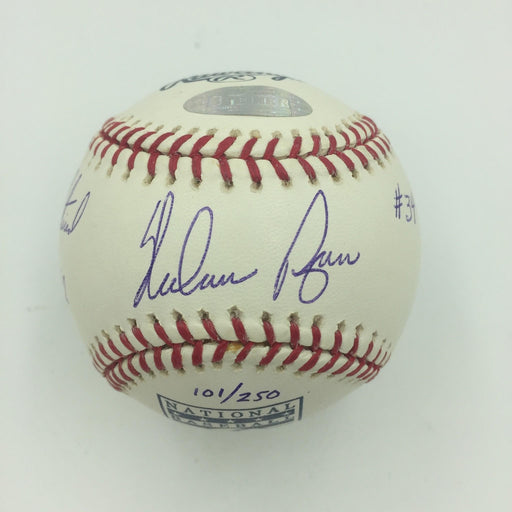 Nolan Ryan #30 & #34 Jersey Retired Signed Heavily Inscribed Baseball Steiner