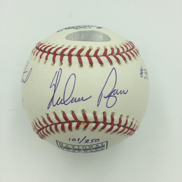 Nolan Ryan #30 & #34 Jersey Retired Signed Heavily Inscribed Baseball Steiner