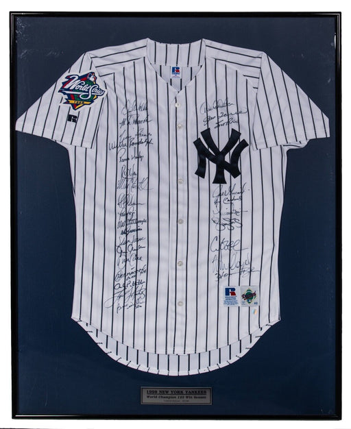 1998 New York Yankees Team Signed World Series Jersey Derek Jeter PSA DNA COA