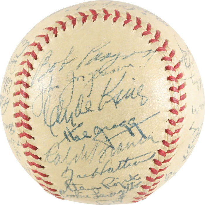 The Finest Jackie Robinson Rookie 1947 Brooklyn Dodgers Team Signed Baseball PSA